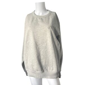 Champion Gray Pullover Sweatshirt Fleece Classic Athleisure Size Medium M